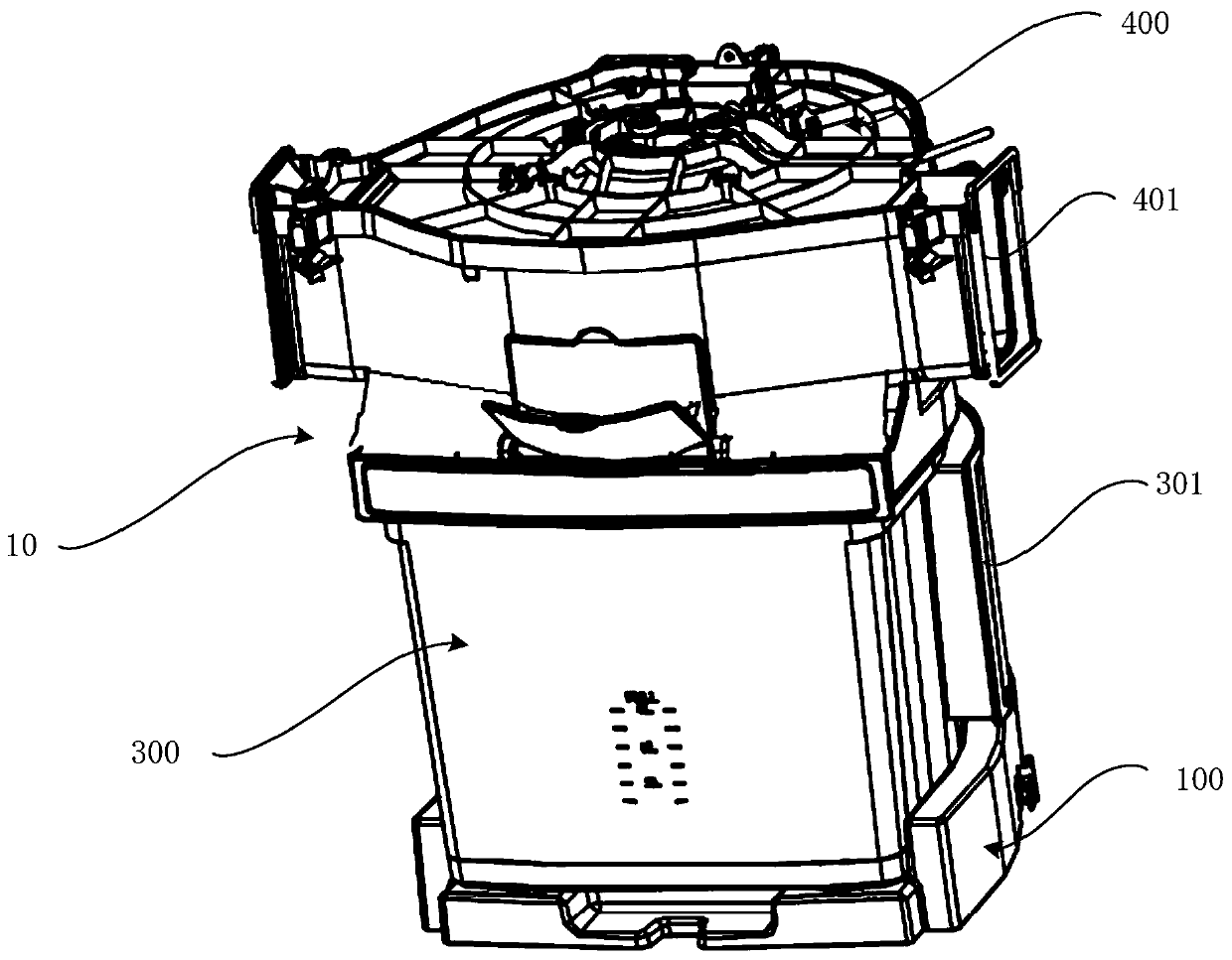 Air water-washing device, indoor unit of air conditioner and air conditioner