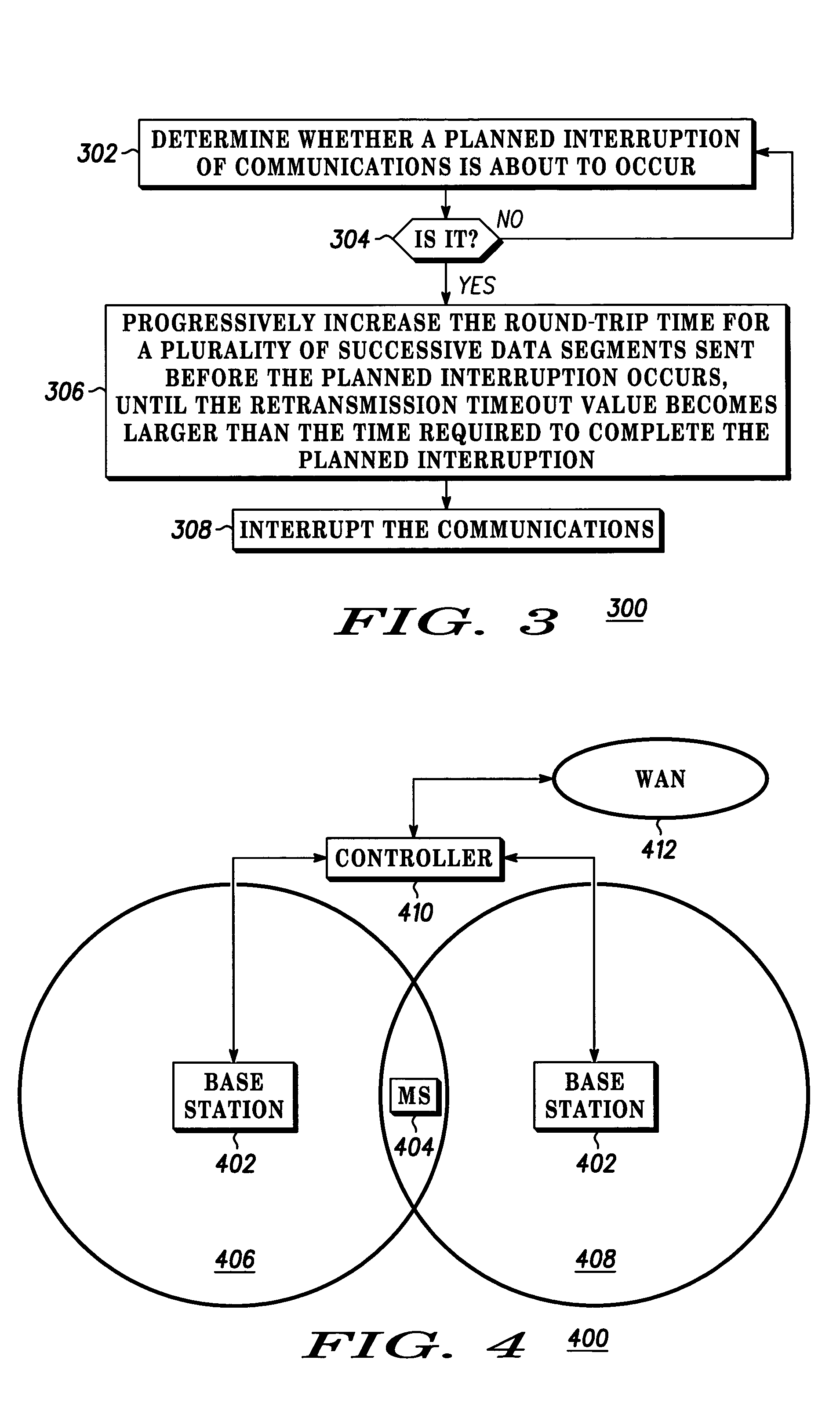 Method and apparatus for preventing a spurious retransmission after a planned interruption of communications