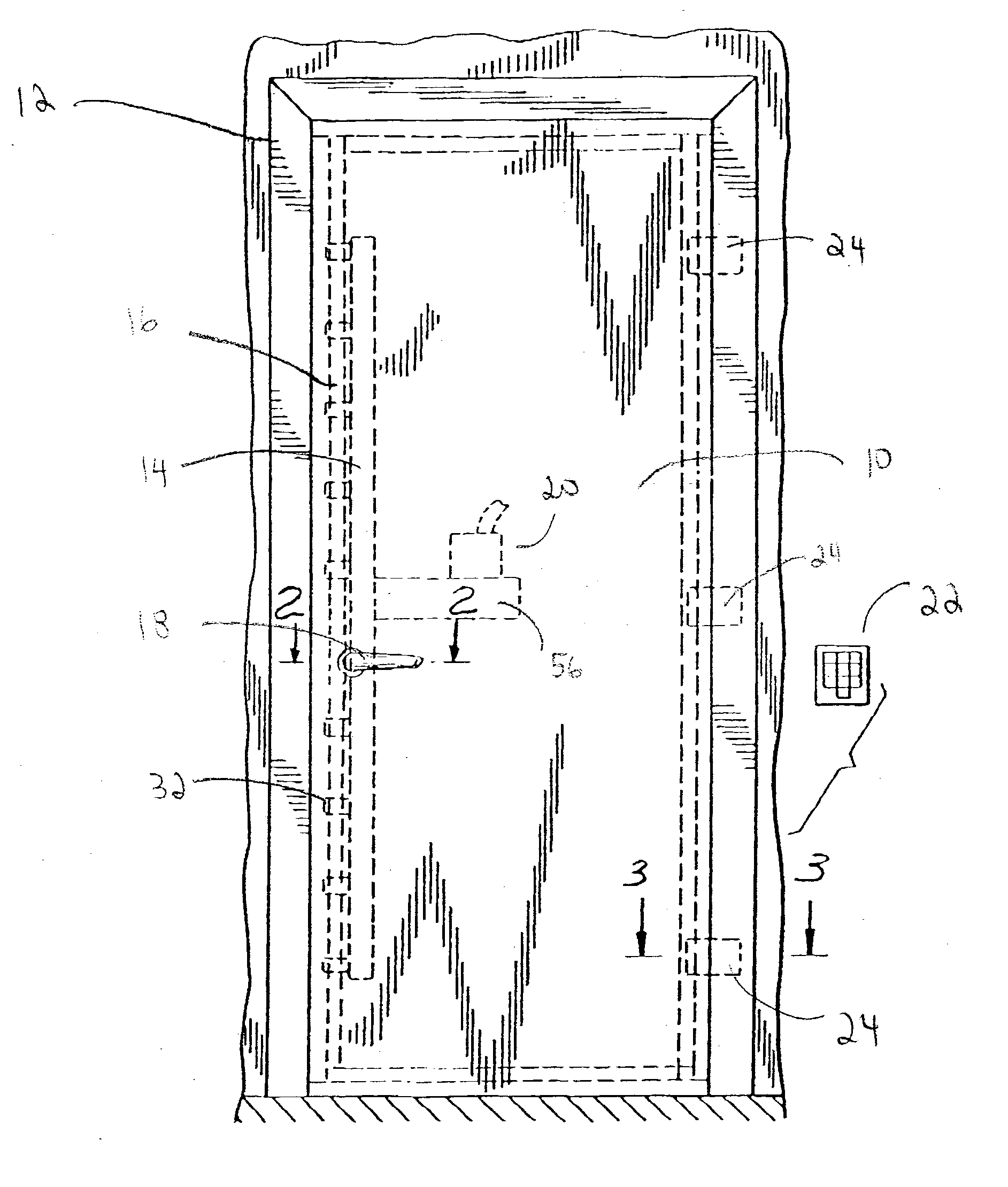 Multi-bolt security door