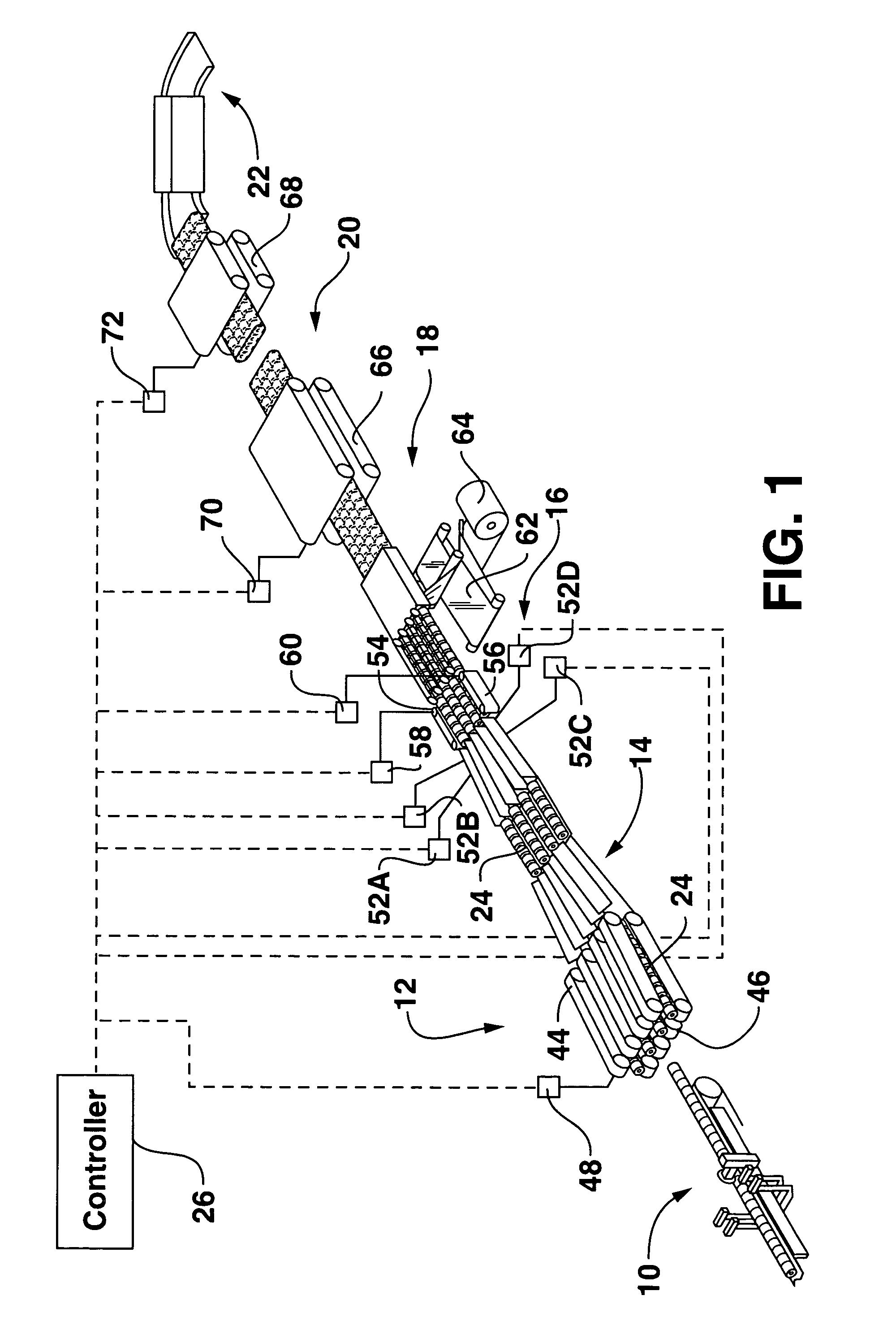 Variable position constant force packaging system and process for using same