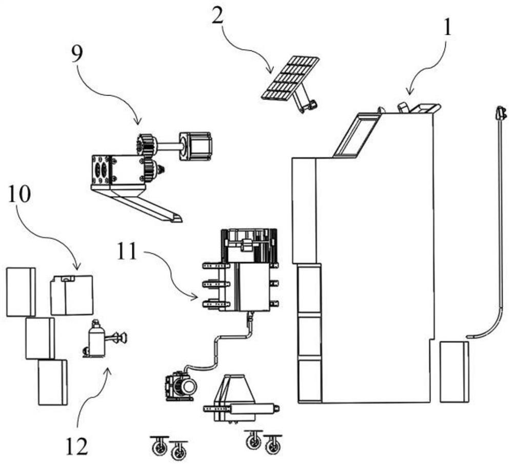 Centralized recovery processing device for waste masks