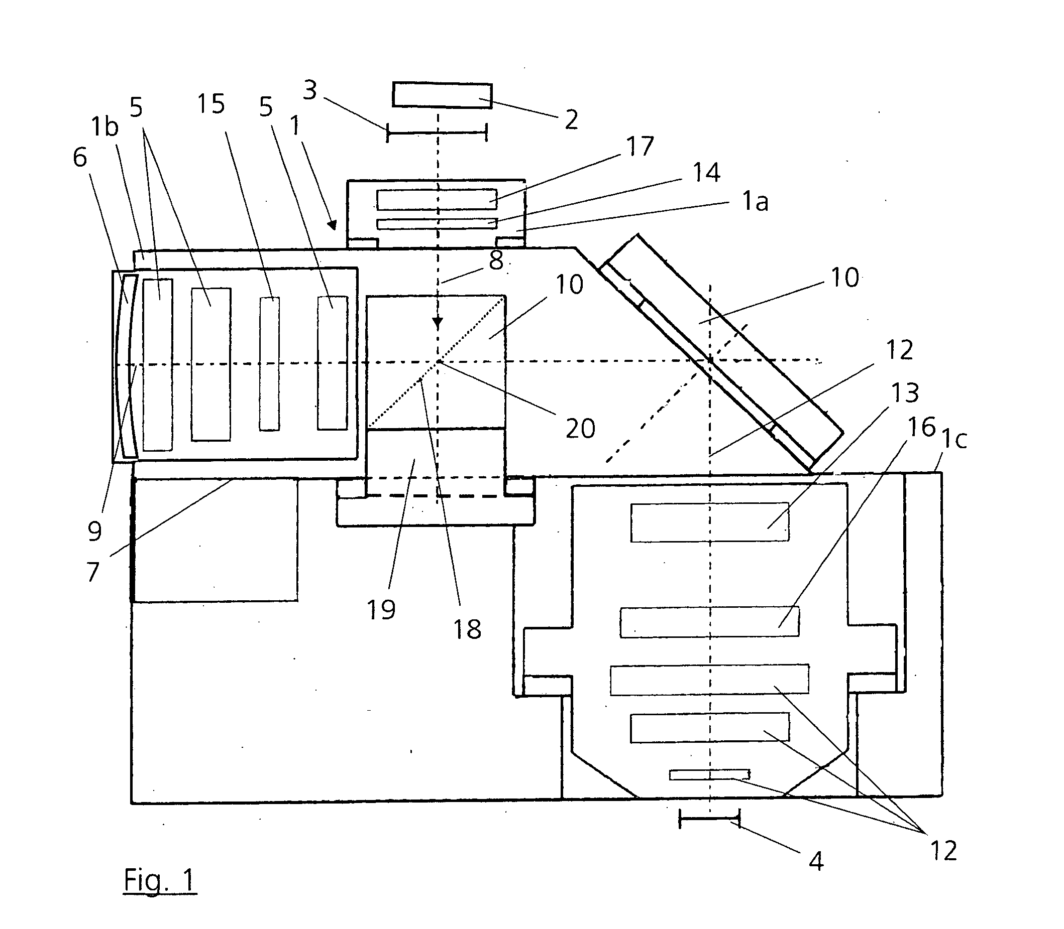 Device for holding a beam splitter element