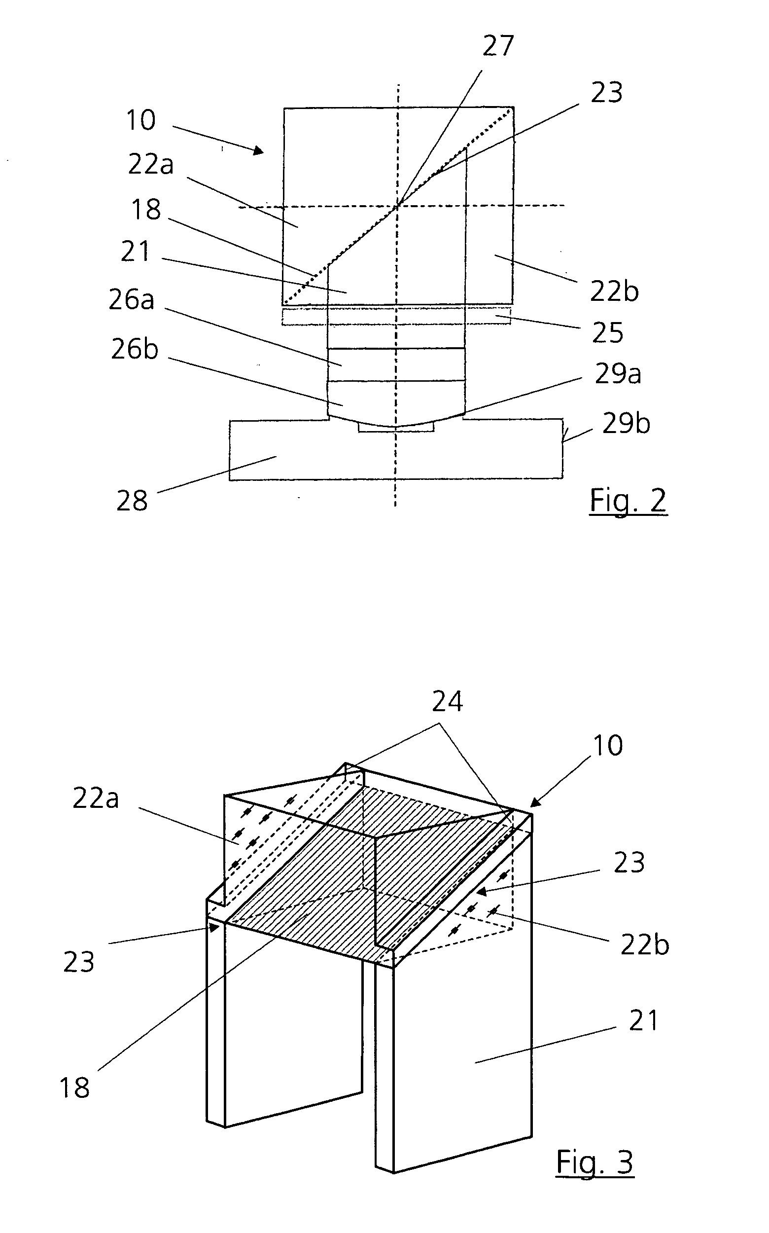 Device for holding a beam splitter element