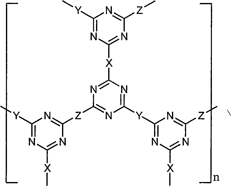 Macromolecular intumescent flame resistance carbonizing agent with branching and crosslinking structure and preparation method and application thereof