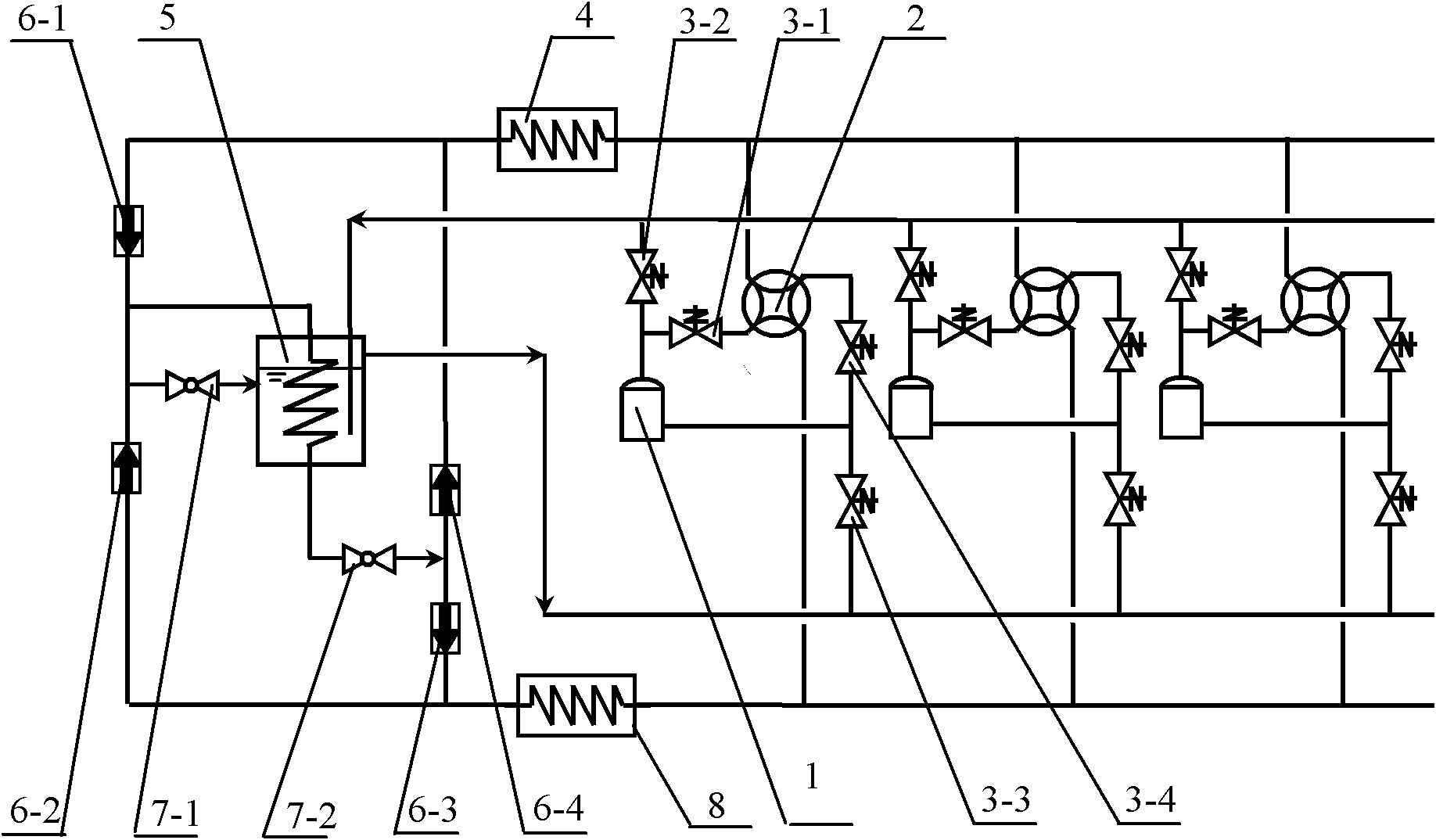 Two-stage compression heat pump system