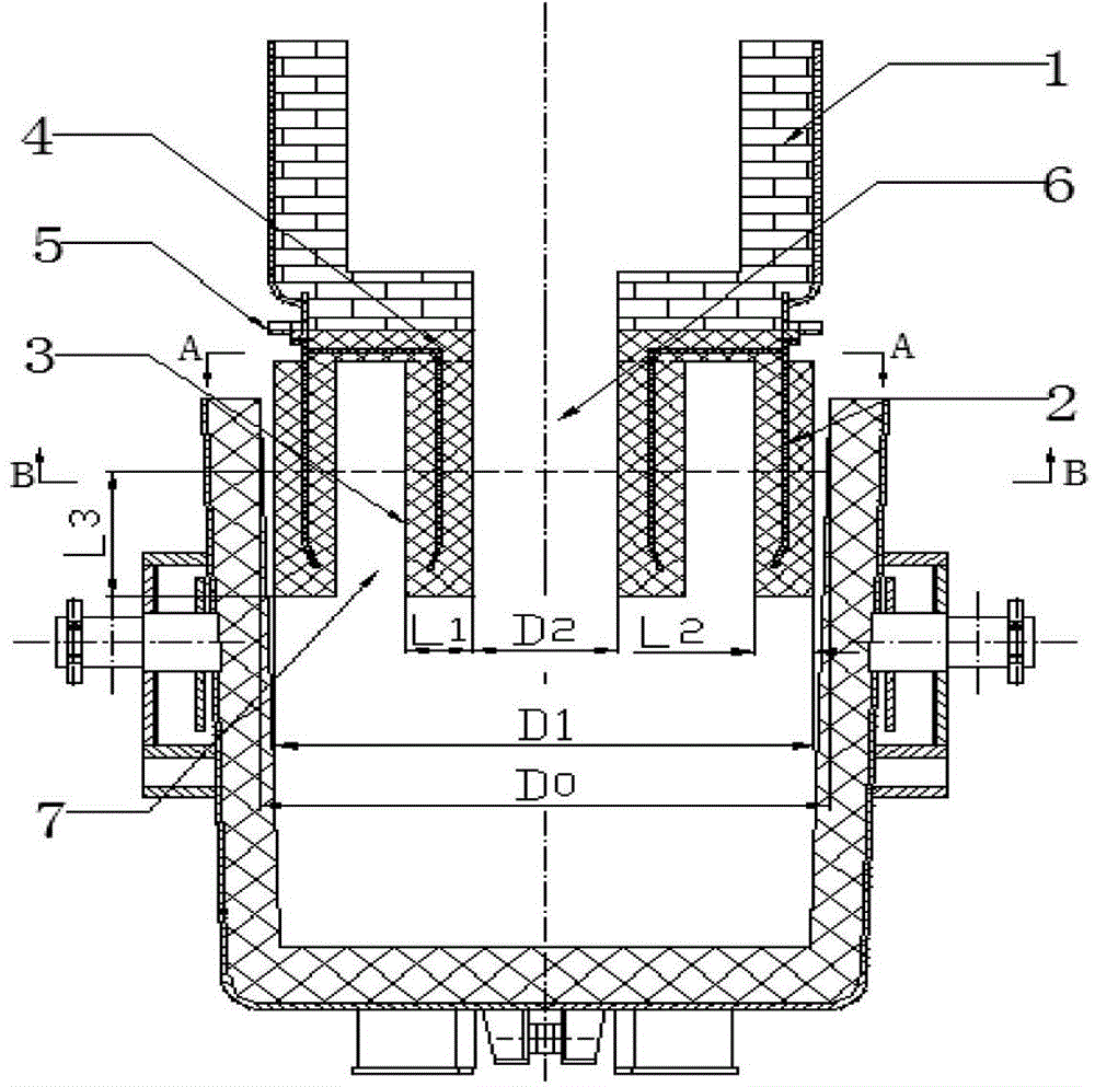 Sleeve type dip tube used in rh vacuum refining device