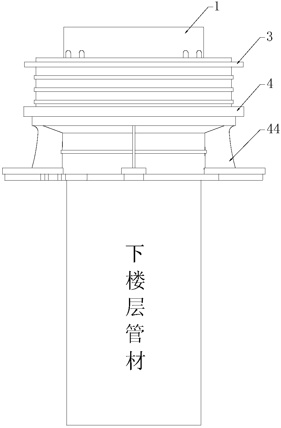 Novel pre-buried leakage-proof connector for building drainage