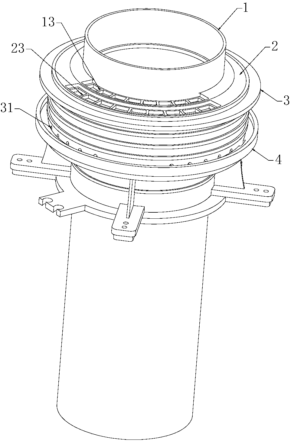 Novel pre-buried leakage-proof connector for building drainage