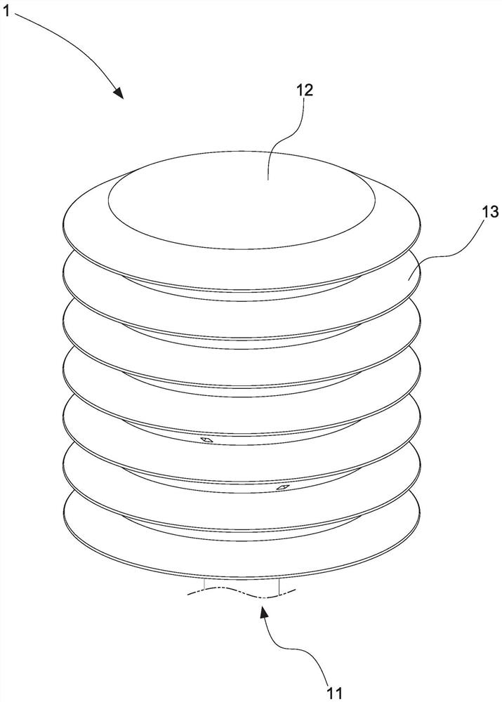 Noise reduction structure of telescopic air bag