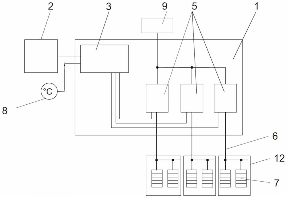 Method and device for energy management of an electrically heated turnout snow melting system