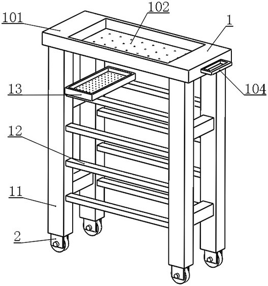 A multifunctional seedling rack