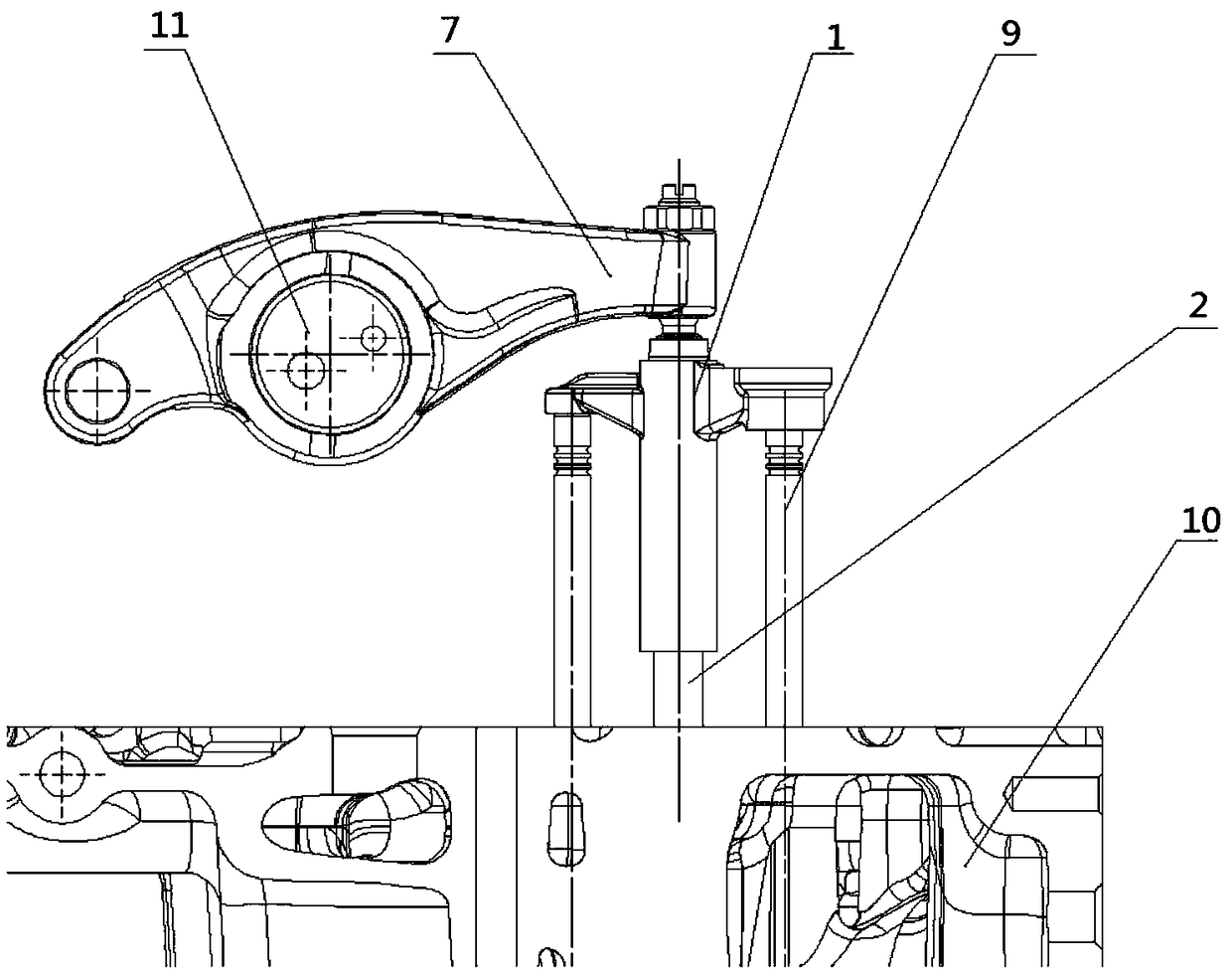 Air valve bridge with increased pilot fit length