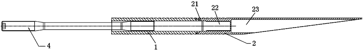 Pre-embedded thread sleeve of wind turbine blade