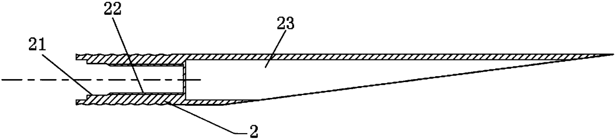 Pre-embedded thread sleeve of wind turbine blade