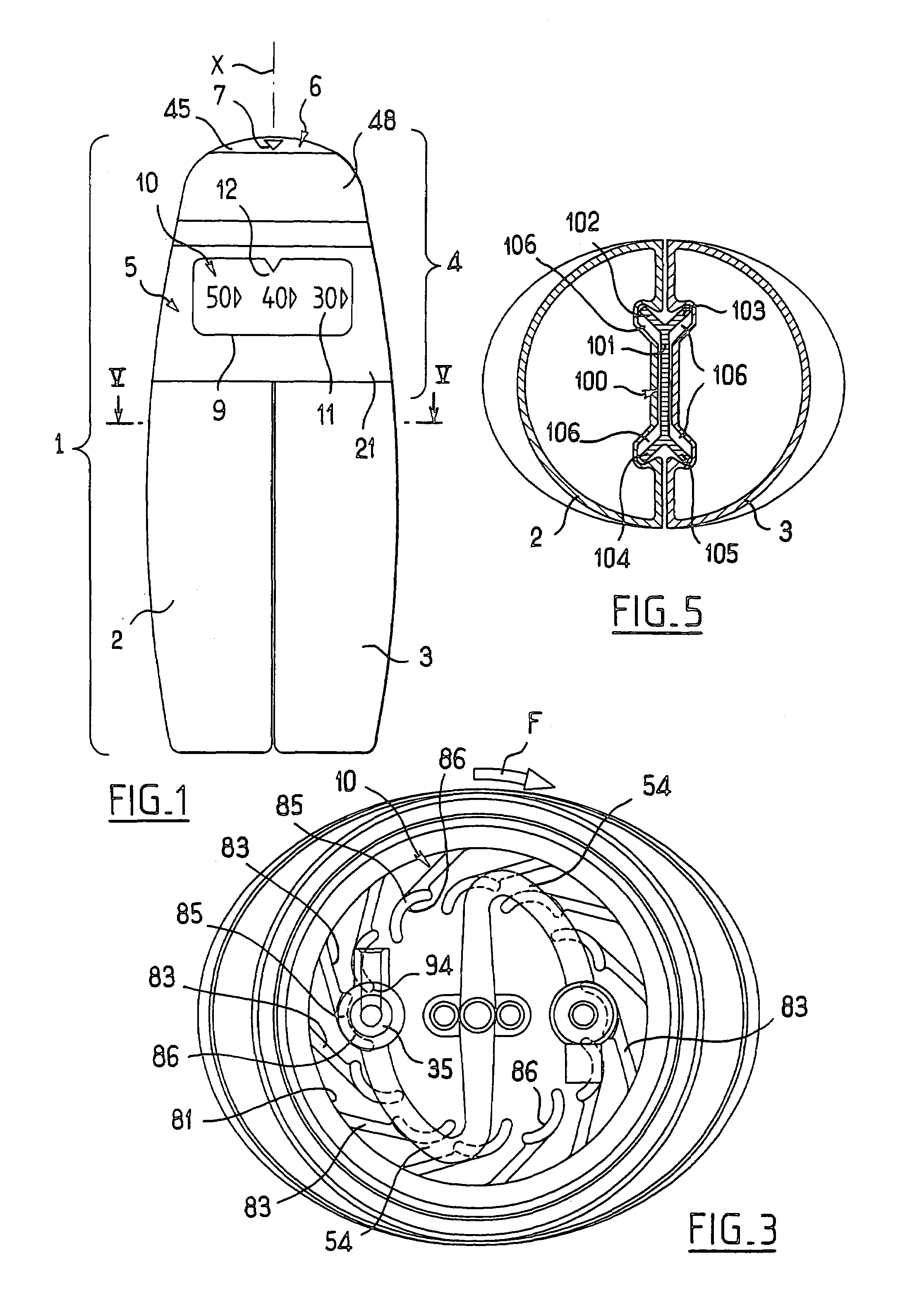 Dispenser device including means that enable two substances to be dispensed in varying proportions