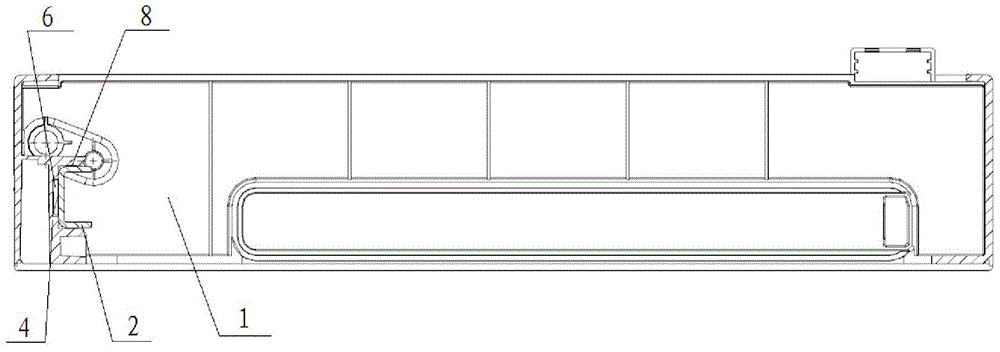 Door reinforcing iron magnetic force fixing structure and refrigerator