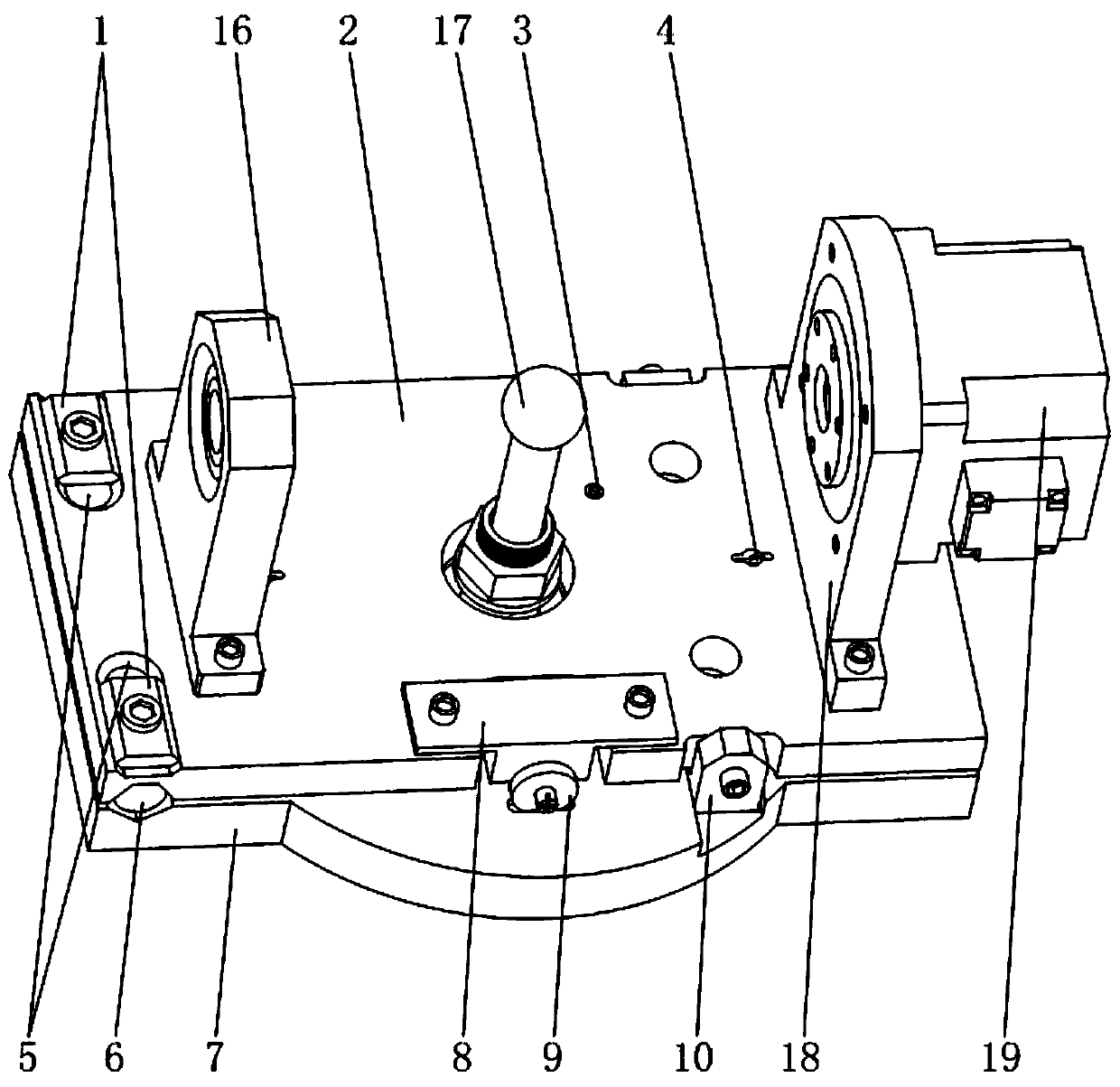 A horizontal axis fine-tuning device for laser tracking measurement system