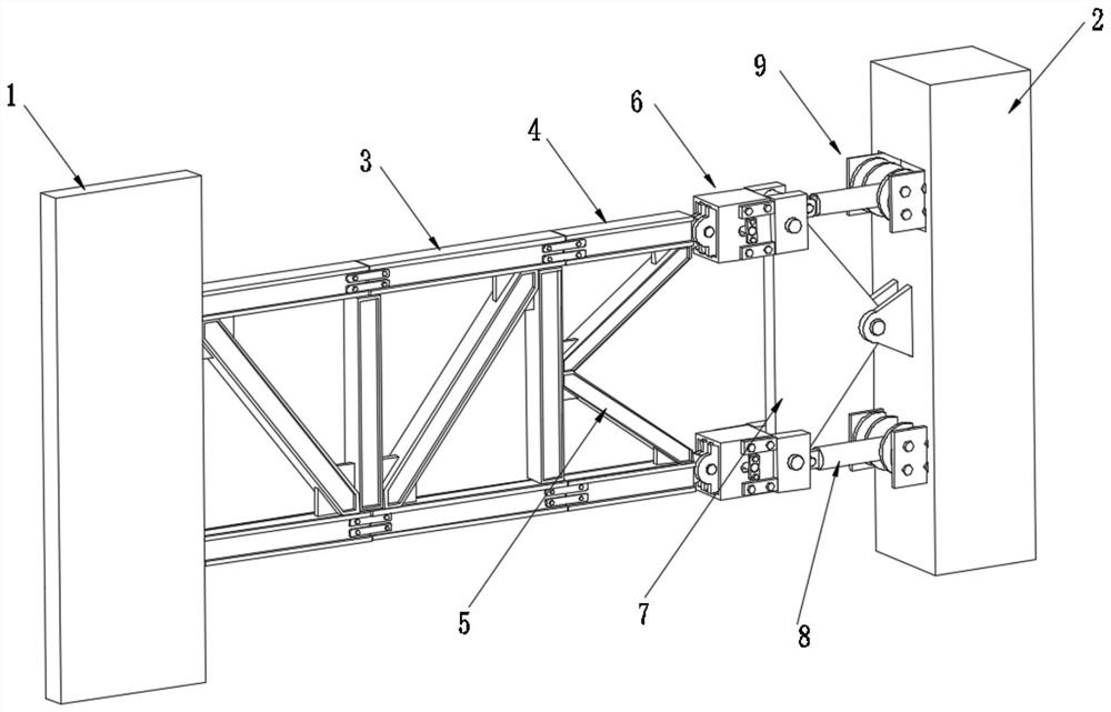 Shock absorption and energy consumption type outrigger truss high-rise structure system