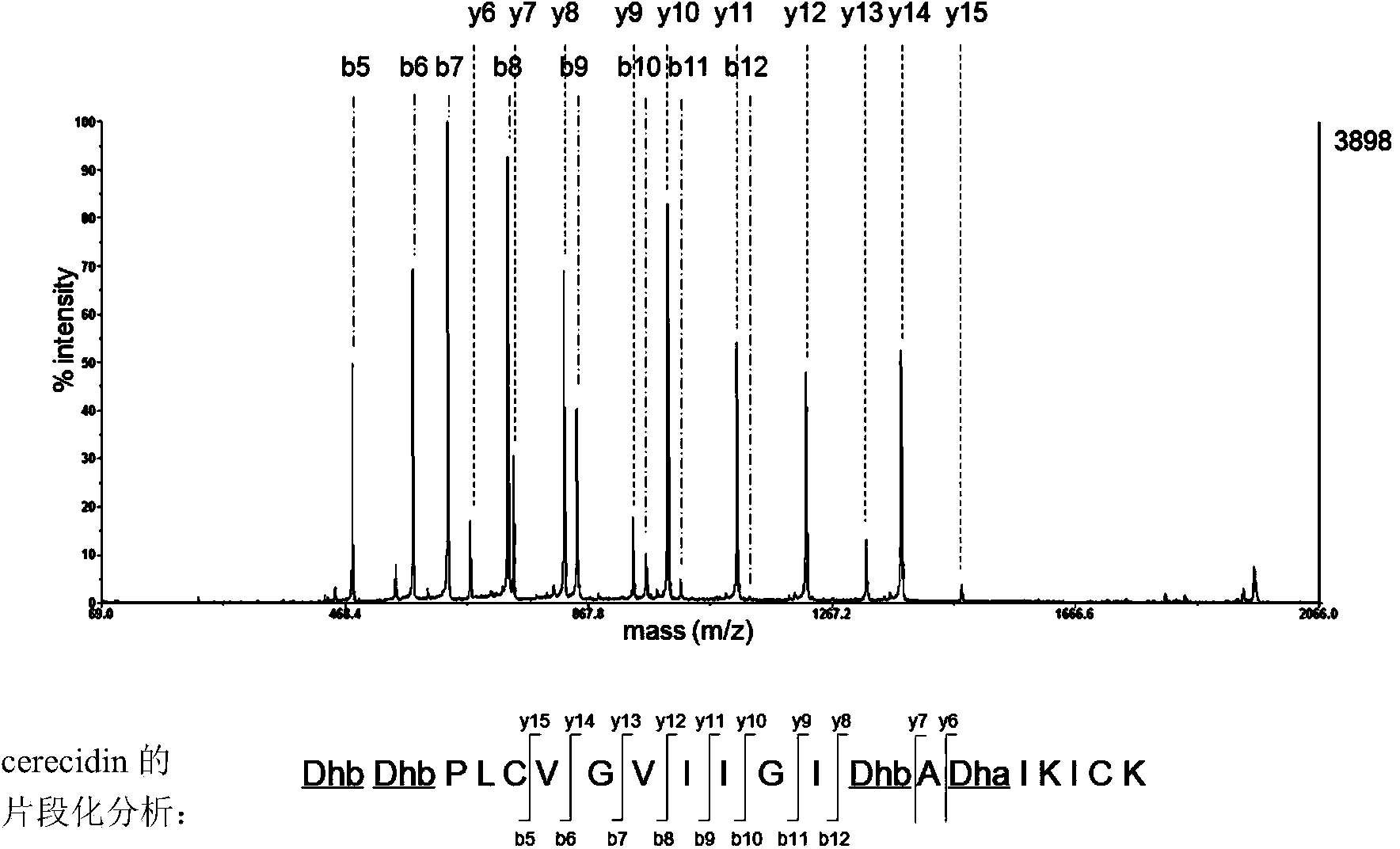 Novel effective cerecidin and application thereof