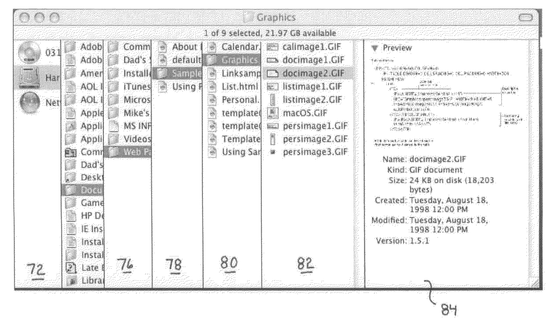 User Interface Presentation of Information in Reconfigured or Overlapping Containers