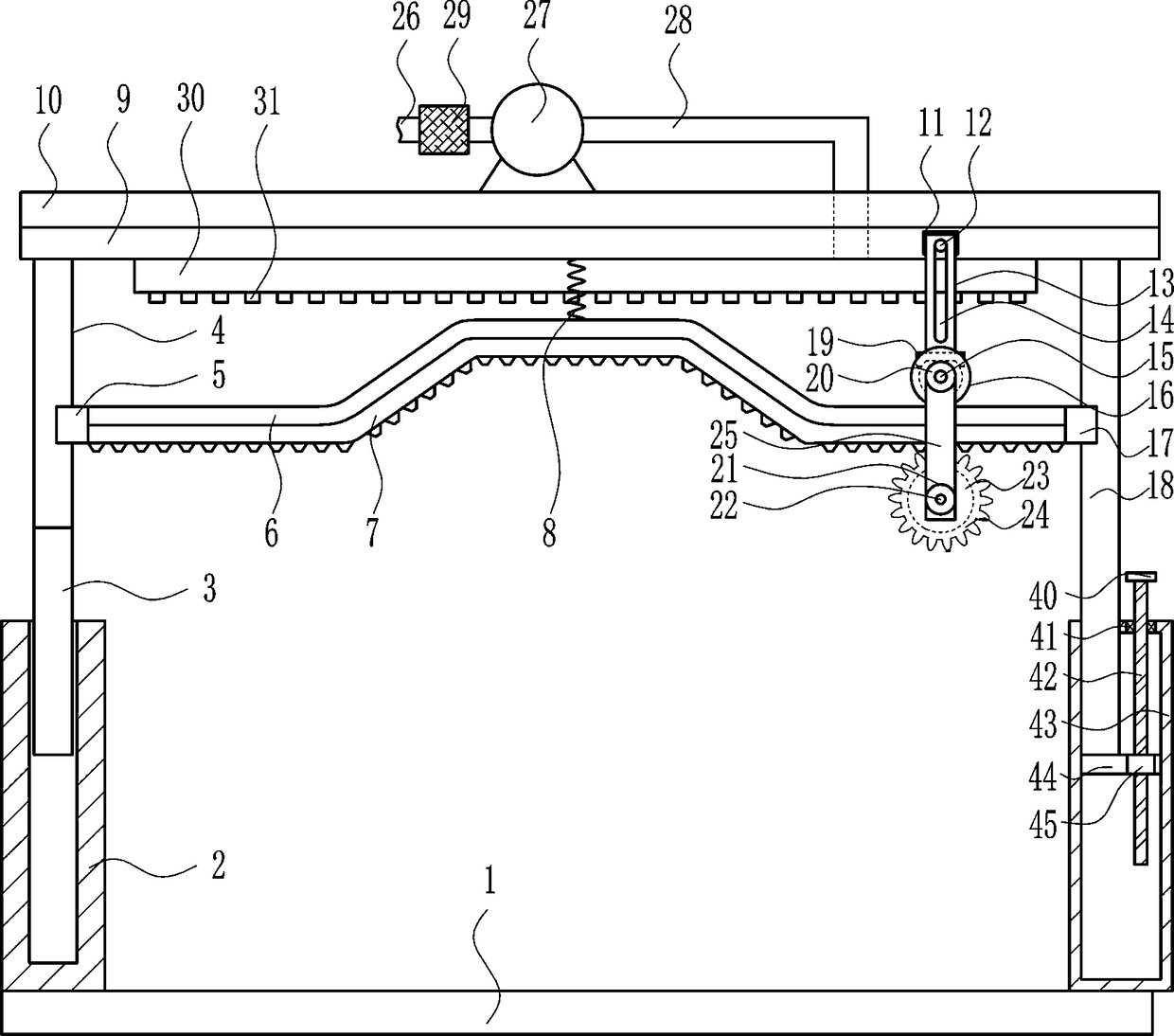 Full-automatic washing device for automobile maintenance