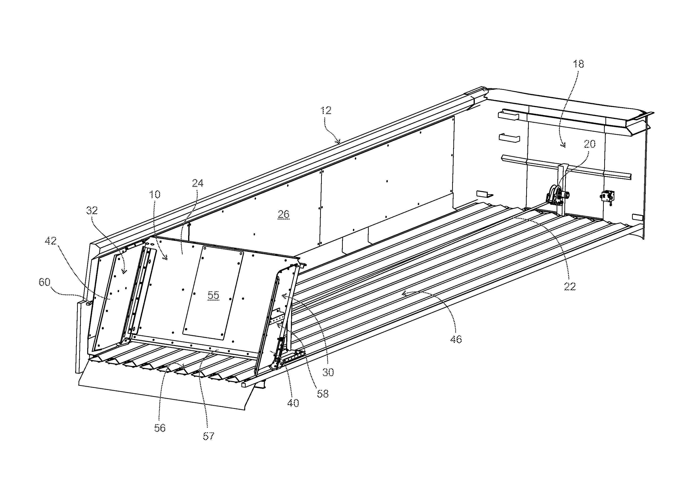 Moving cleanout for reciprocating conveyor system