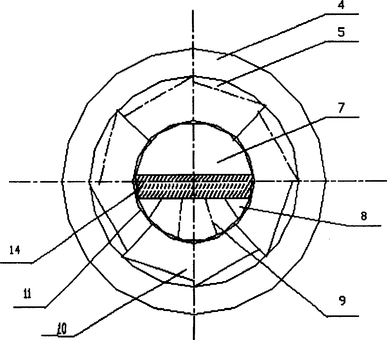 Circularly swirling coal powder burn device with various concentration coal powder pipe