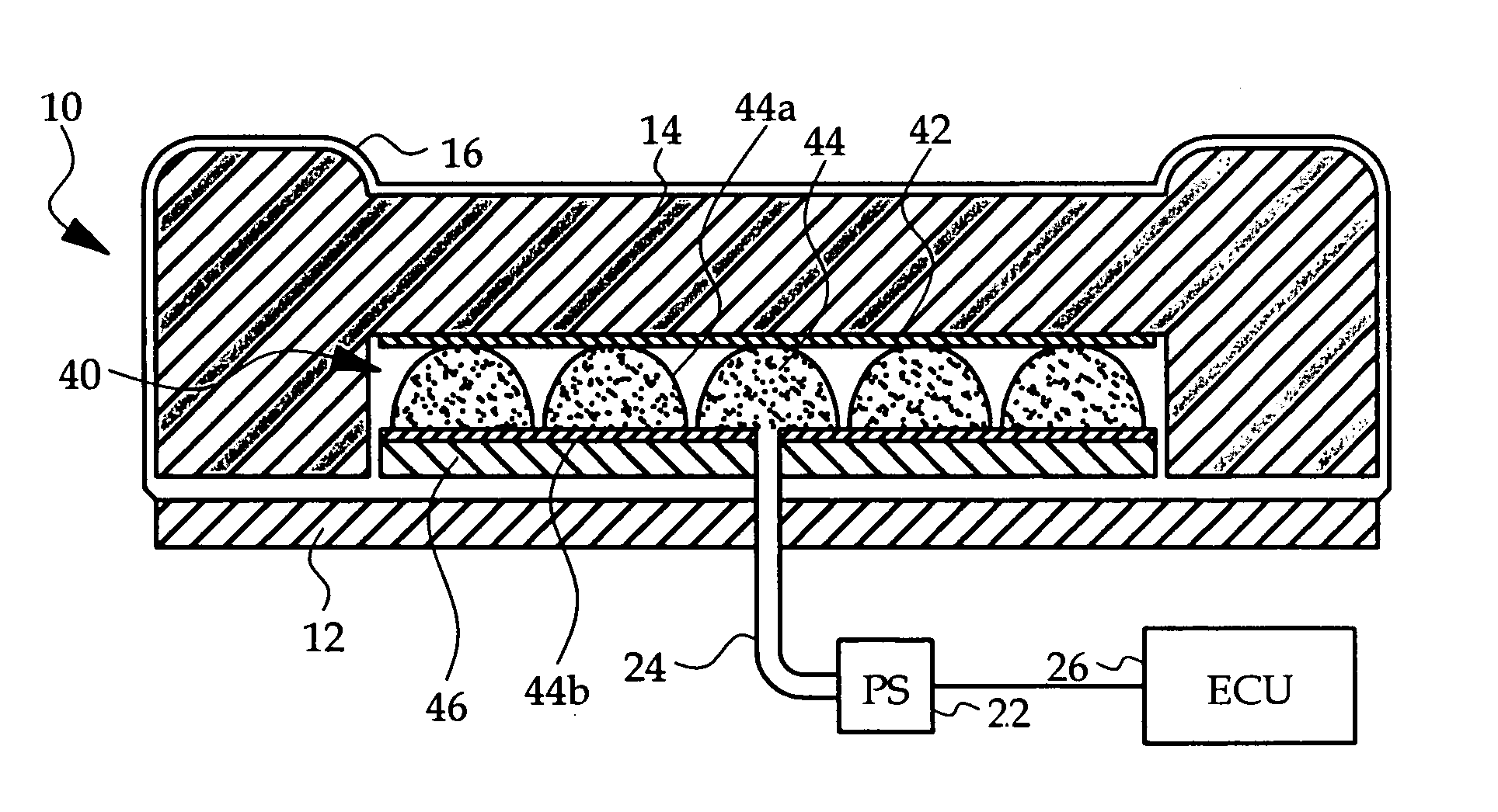 Fluid-filled seat bladder having integral interface panel