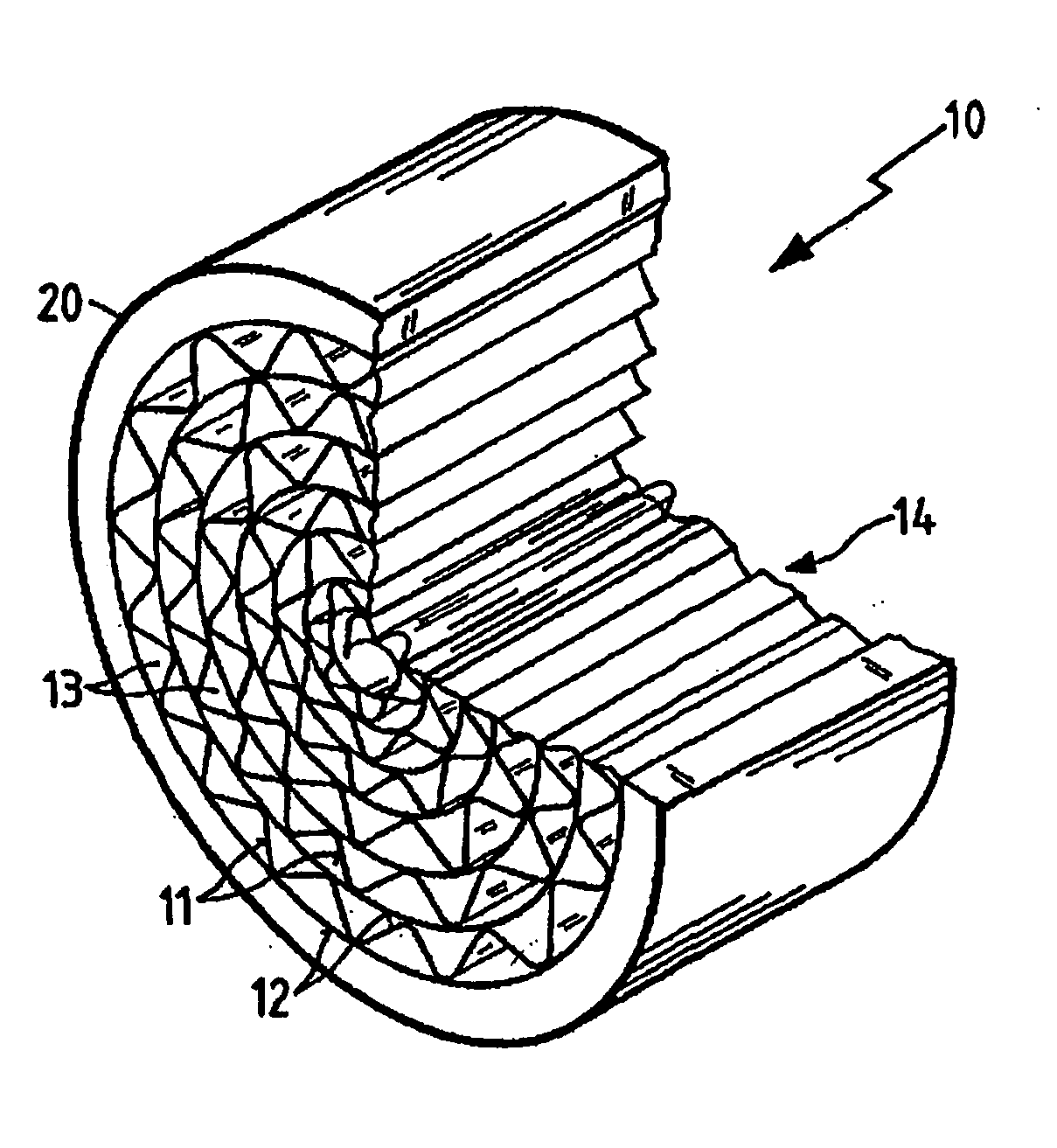 Adsorber for adsorbing hydrocarbon vapors from return flows through an intake tract of an internal combustion engine