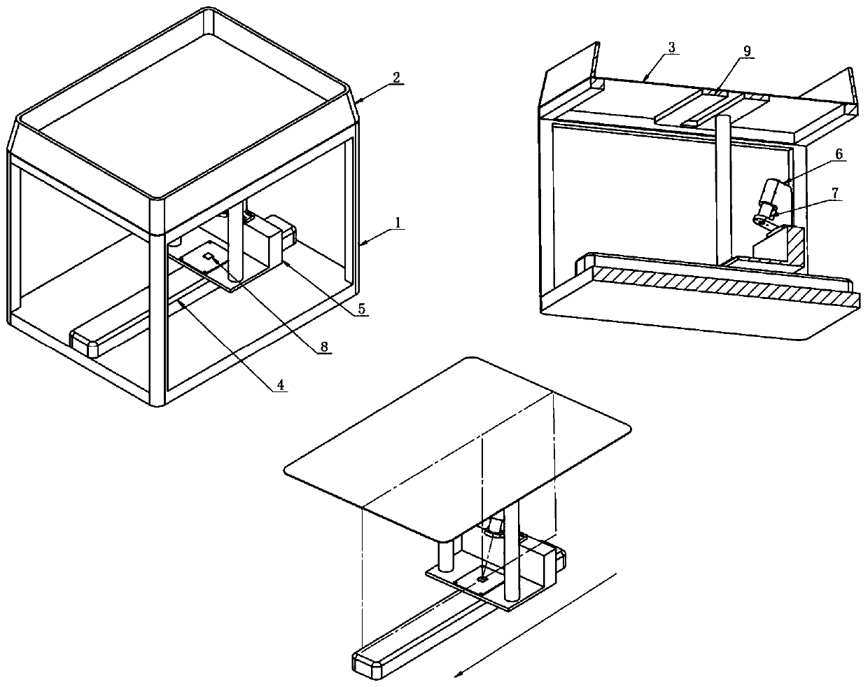 Efficient line scanning photo-curing imaging device and method