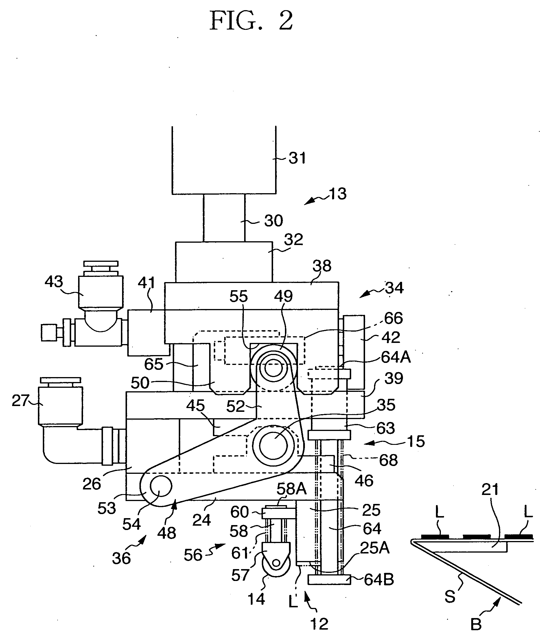 Sticking device and sticking method