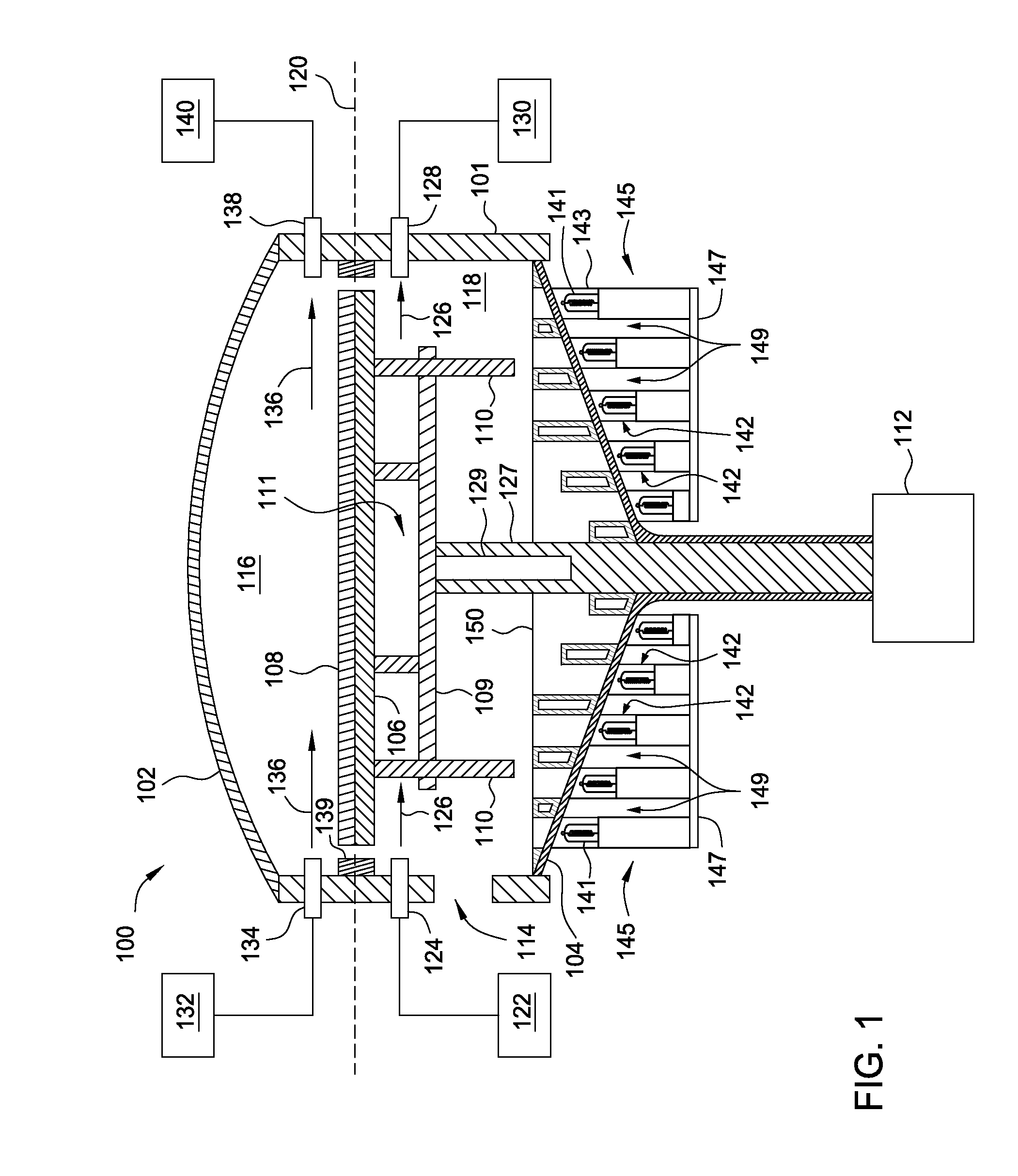 Optics for controlling light transmitted through a conical quartz dome