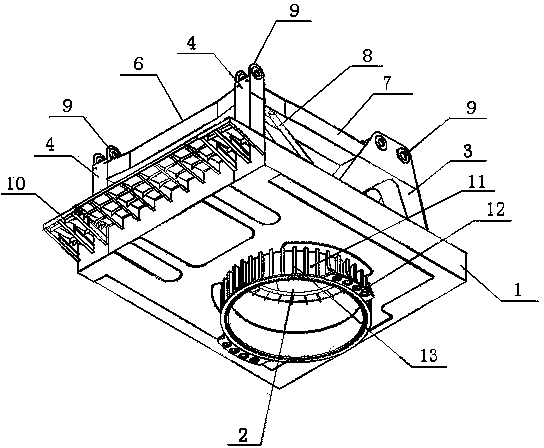 Large-scale pile winding type offshore platform crane revolving platform