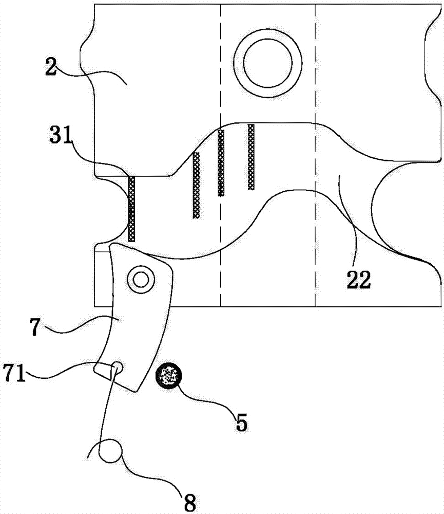 Circular weft knitting machine broken needle detection mechanism