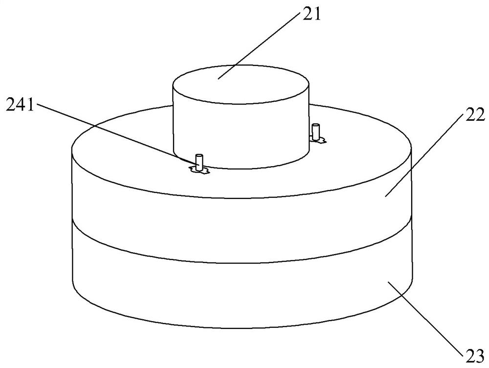 A shock absorption assembly and a portable veterinary inspection fixture