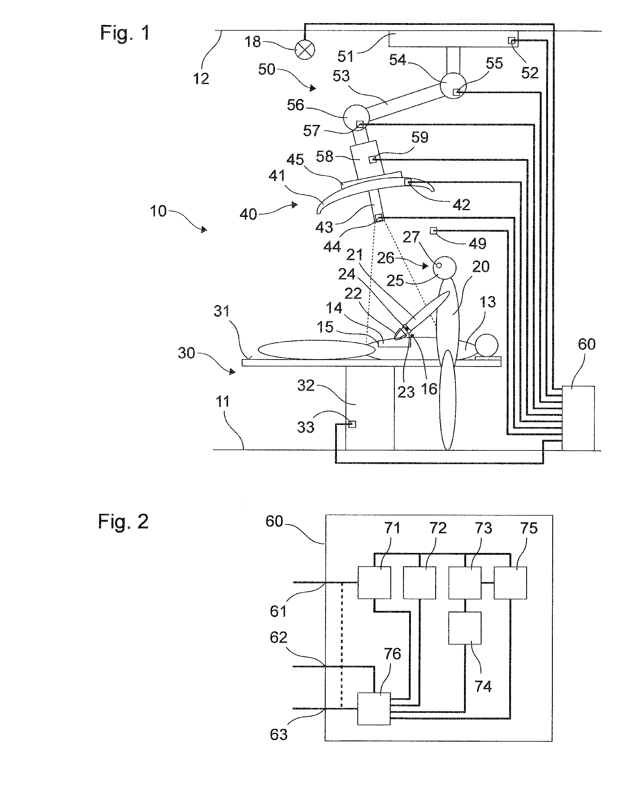 Control system and method to operate an operating room lamp