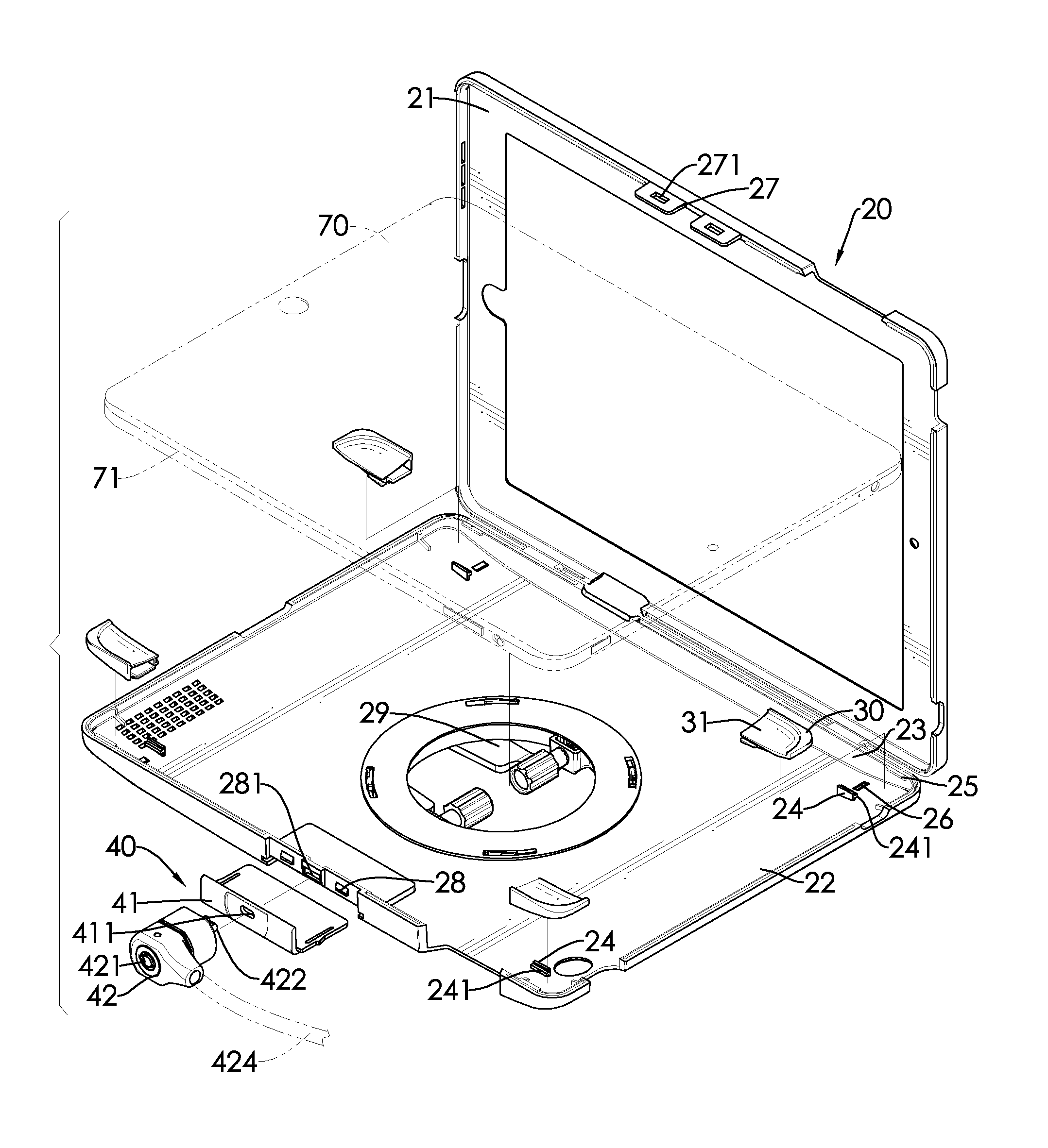 Universal and lockable tablet personal computer protective case