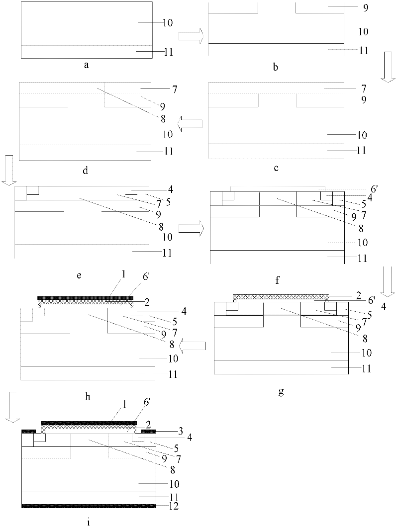 SiC IEMOSFET (Implantation and Epitaxial Metal-Oxide -Semiconductor Field Effect Transistor) device with epitaxy channel and manufacturing method of SiC IEMOSFET device