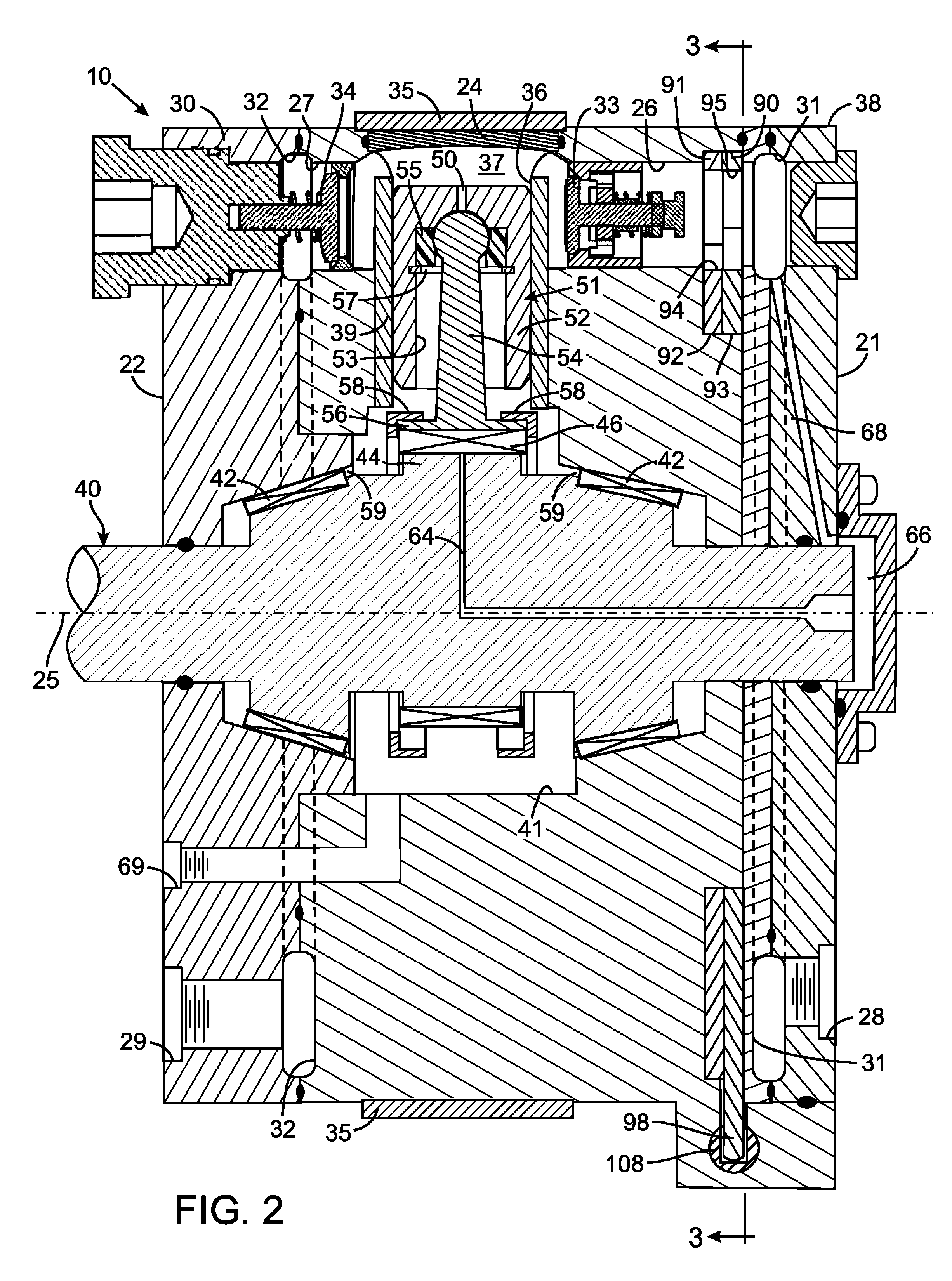 Hydraulic piston pump with a variable displacement throttle mechanism