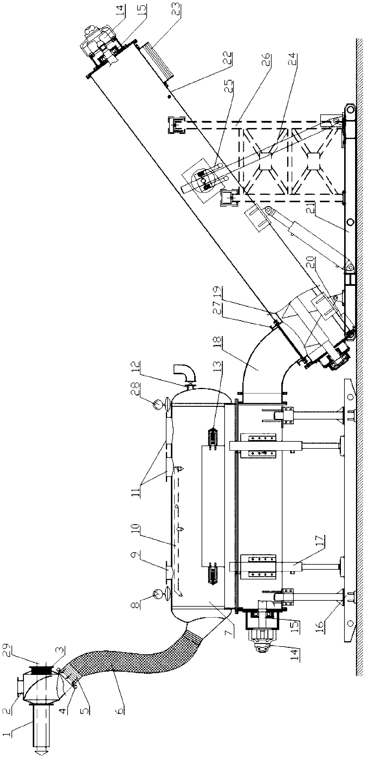 Coal seam drilling coal-gas-water separating, conveying and containing device