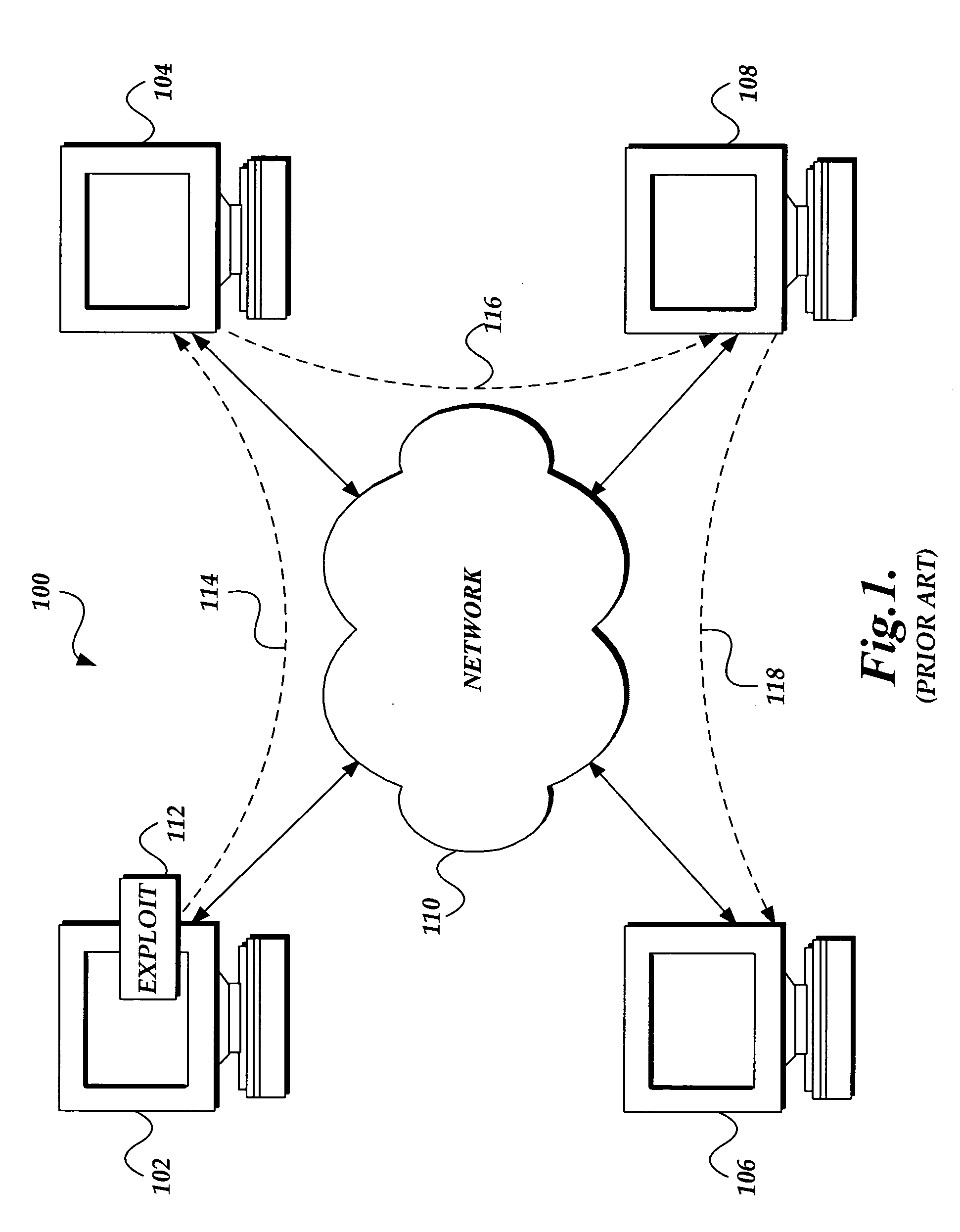 Network security device and method for protecting a computing device in a networked environment