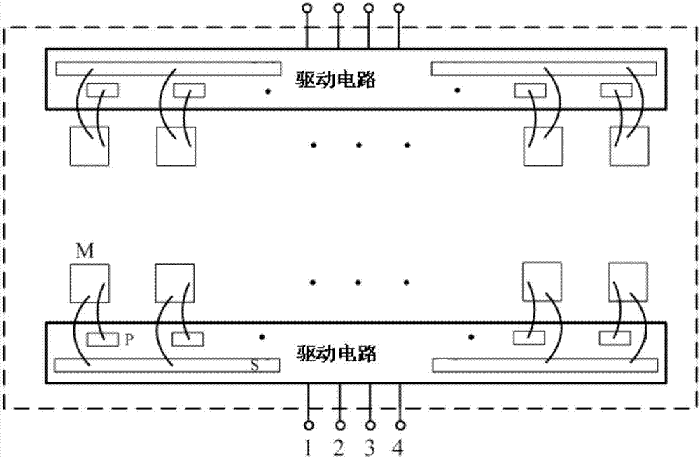 Driving control circuit for multiple SiC MOSFET chip parallel power module and printed circuit board thereof