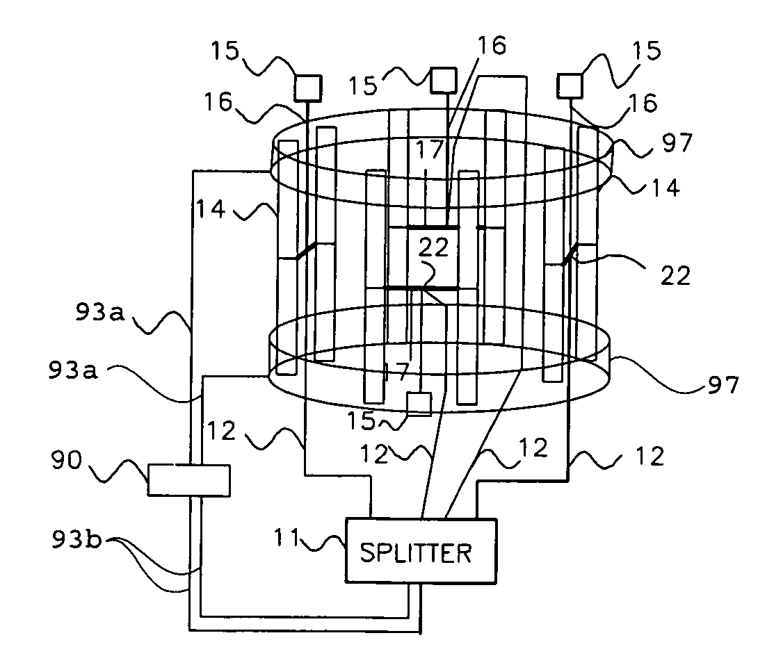 System and method for irradiating a target with electromagnetic radiation to produce a heated region