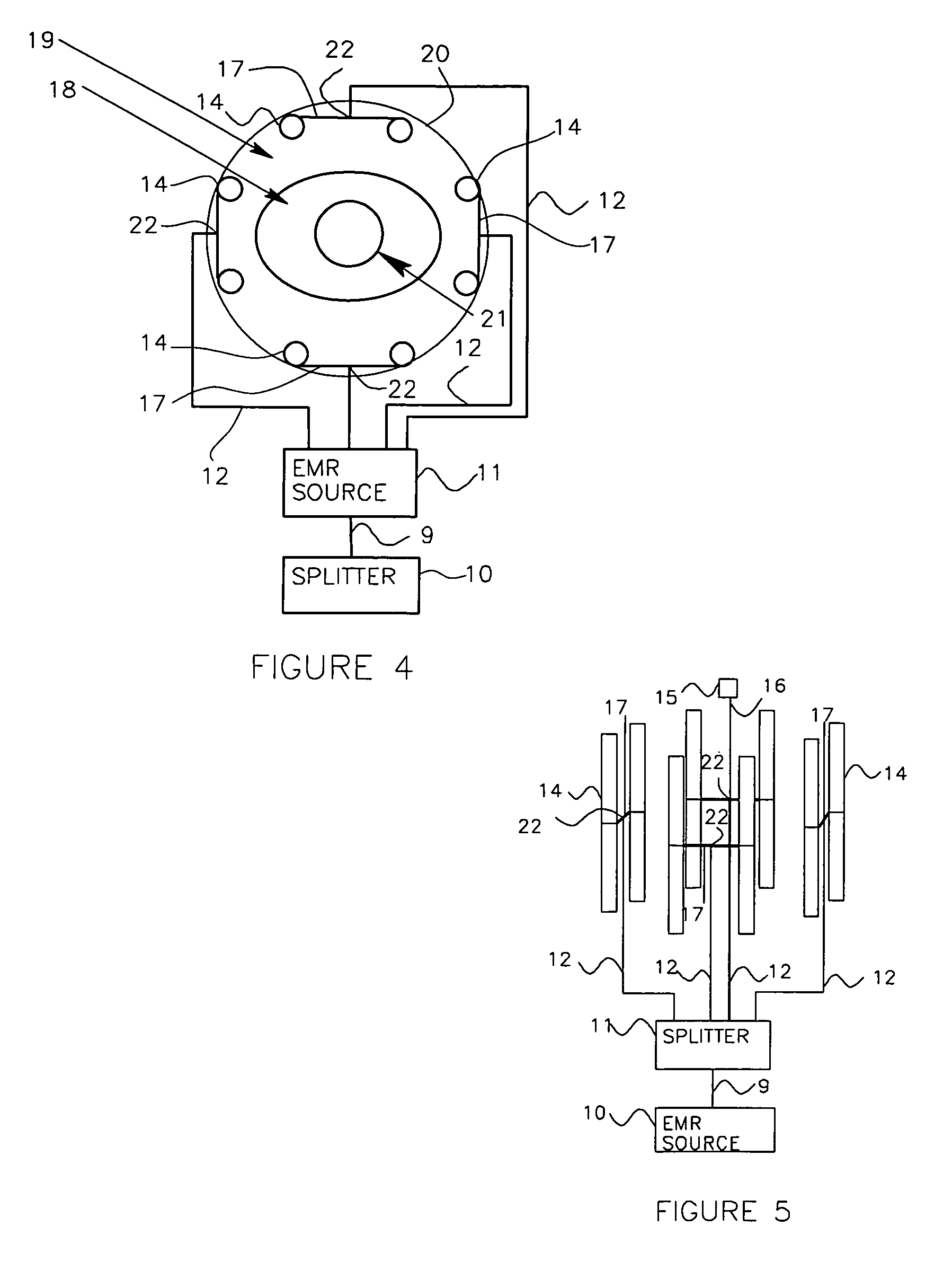 System and method for irradiating a target with electromagnetic radiation to produce a heated region