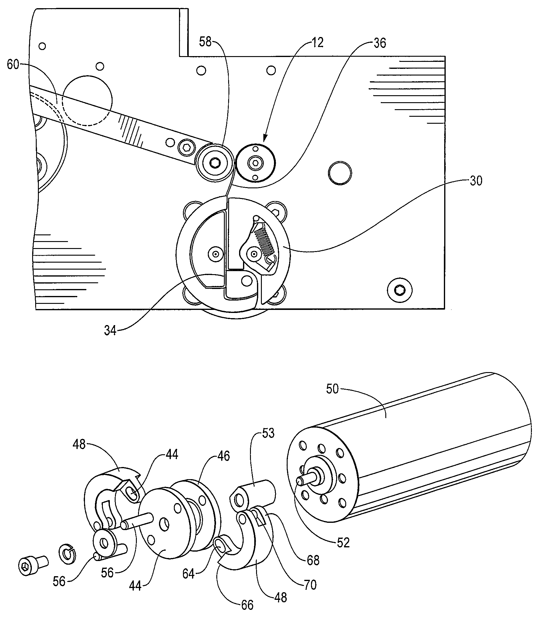 Centrifugal boost wheel for strapping machine