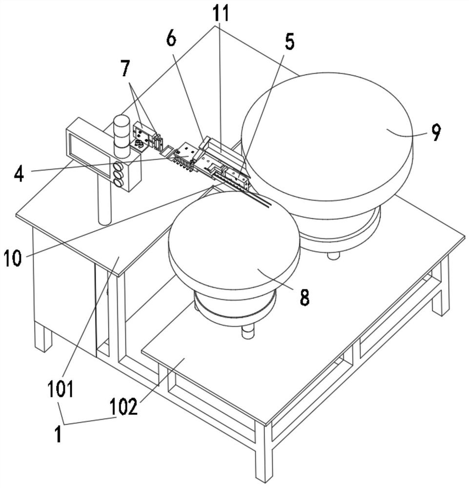 A fully automatic thread locking device for superimposed workpieces