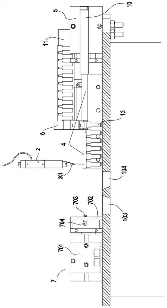 A fully automatic thread locking device for superimposed workpieces