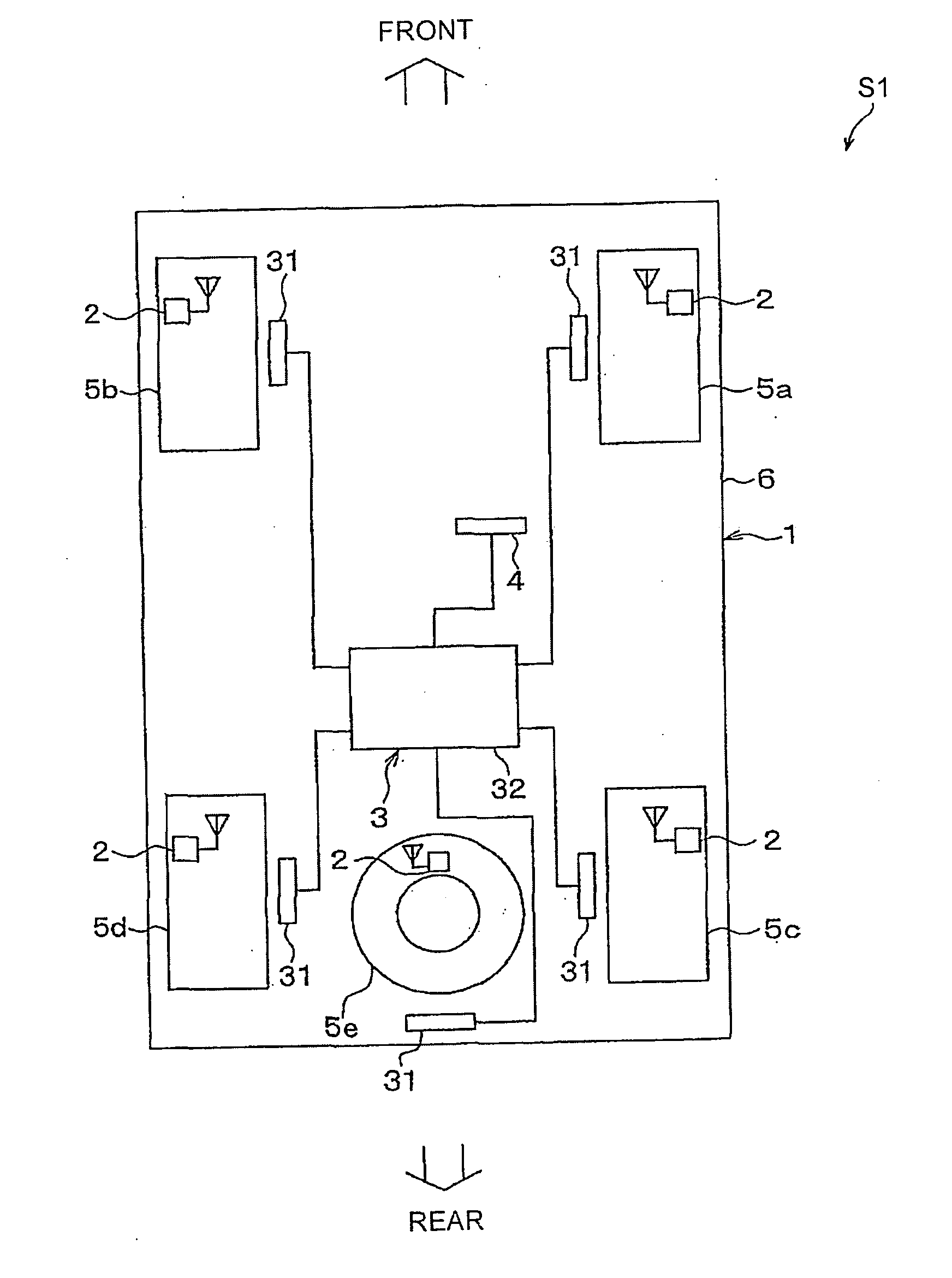 Tire inflation pressure sensing apparatus with function of spare wheel identification