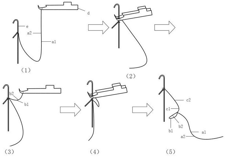 Knitting process of double-layer fabric with different functions inside and outside