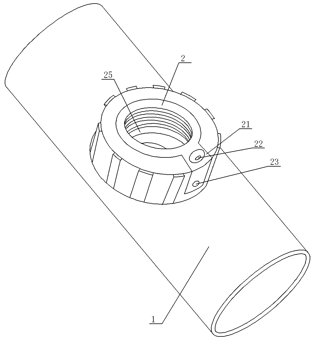 Metal female water connection with convenient equipotential bonding